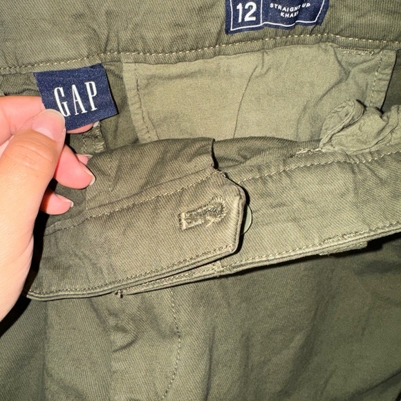 Gap Green Staight leg khaki Pants size 12 - Picture 2 of 4